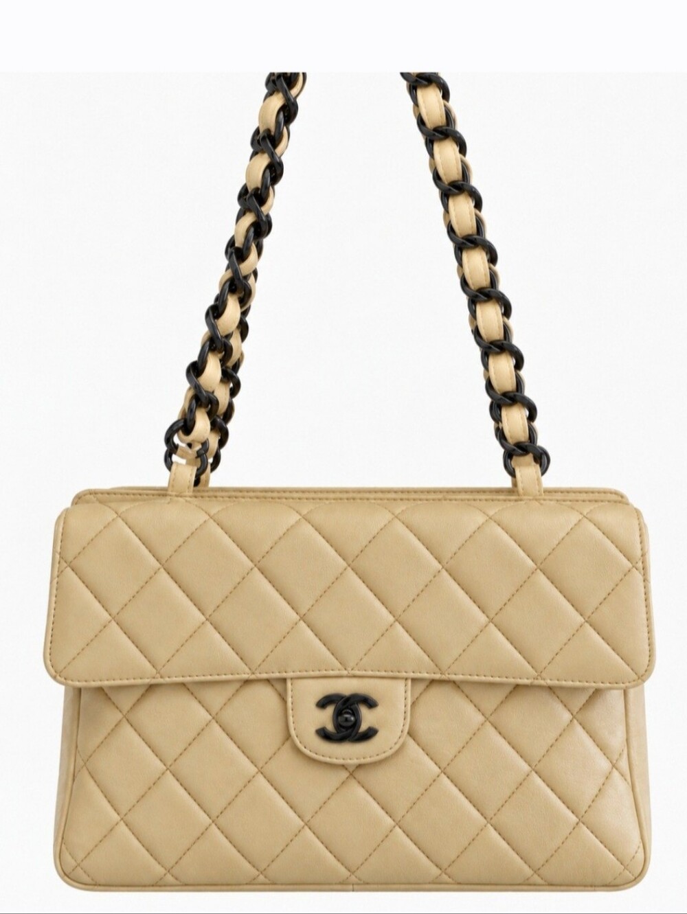 Chanel Beige Quilted Flap Bag